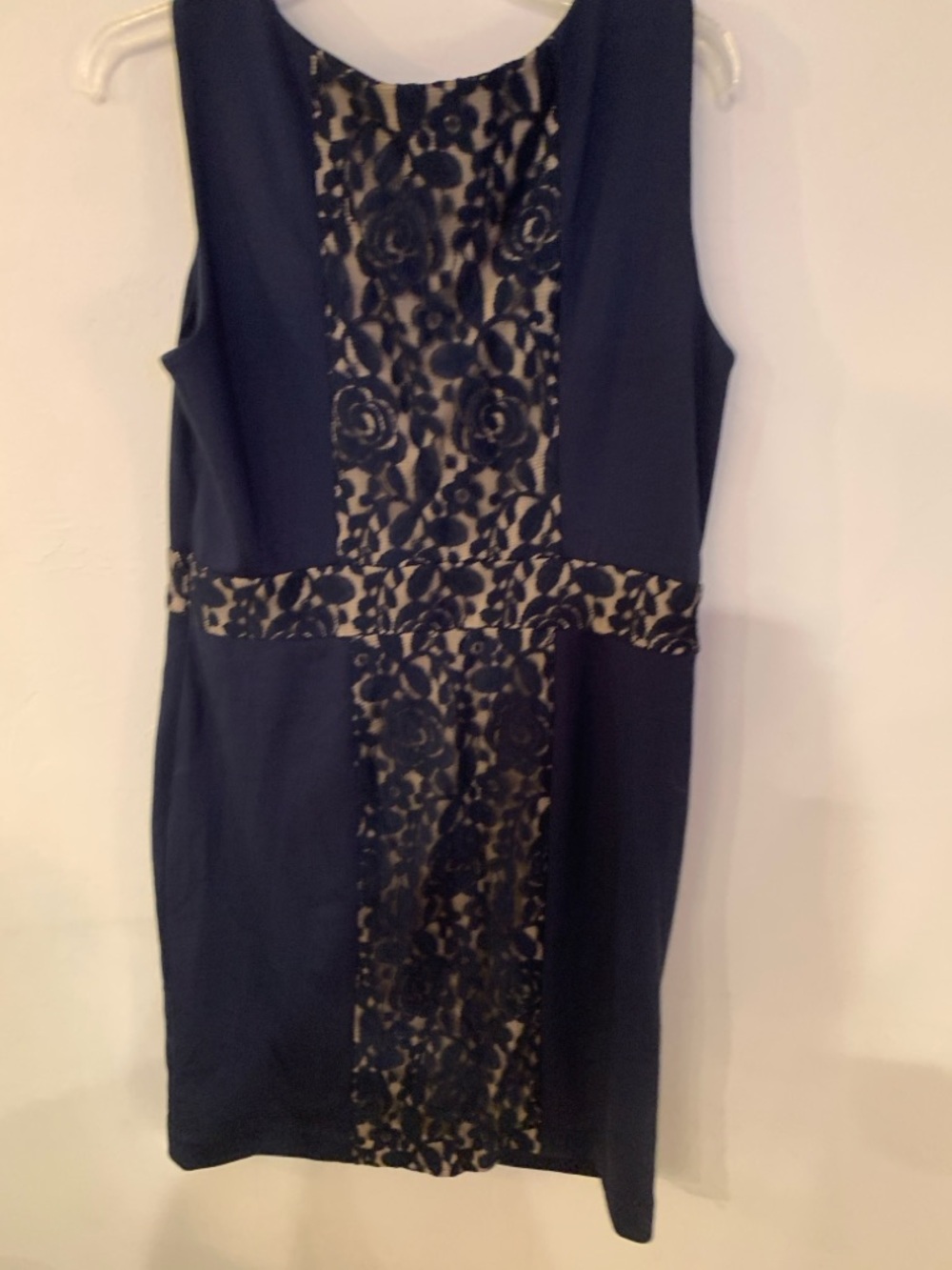 The Limited Navy Dress with Black Lace Panel Size 14 NWT retail 108.00 - Picture 4 of 6